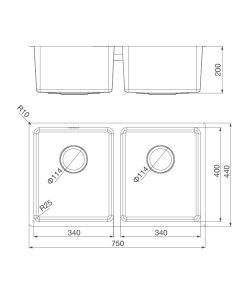 CHẬU RỬA CHÉN MALLOCA MS-6075