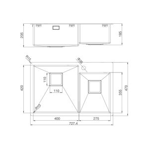 CHẬU RỬA CHÉN MALLOCA MS-620T