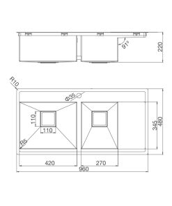 CHẬU RỬA CHÉN MALLOCA MS-6305T