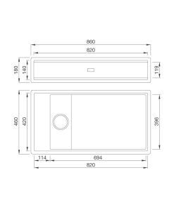 CHẬU RỬA CHÉN MALLOCA MYST K86S-MYST K86L