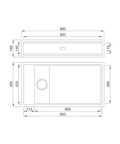 CHẬU RỬA ĐÁ MALLOCA MYST K83S-MYST K83L