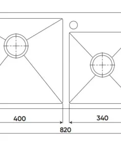 Chậu rửa INOX KAFF KF-HM8245L - 4 CHẬU RỬA INOX KAFF KF-HM8245L