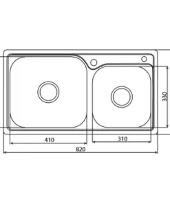 Chậu rửa INOX KAFF KF-M8245GHR - 5 CHẬU RỬA INOX KAFF KF-M8245GHR