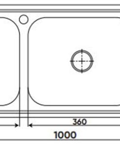 Chậu rửa INOX KAFF KF-MP10045 - 4 CHẬU RỬA INOX KAFF KF-MP10045