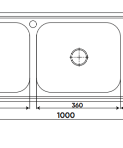 CHẬU RỬA INOX KAFF KF-P10046