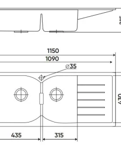 CHẬU RỬA KAFF KF-MIRO-1150
