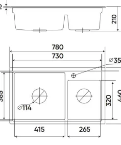 Chậu rửa KAFF KF-MOND-S7846 - 4 CHẬU RỬA KAFF KF-MOND-S7846