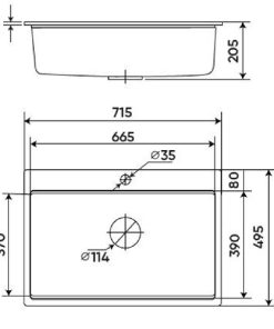 Chậu rửa KAFF KF-MONDY-715-D - 5 CHẬU RỬA KAFF KF-MONDY-715-D