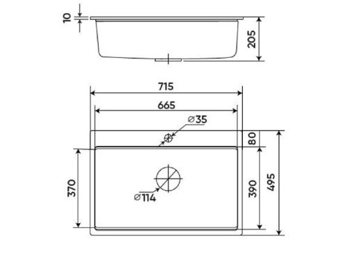 CHẬU RỬA KAFF KF-MONDY-715-D