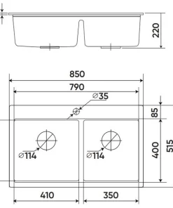 Chậu rửa KAFF KF-MONDY-8552S - 5 CHẬU RỬA KAFF KF-MONDY-8552S