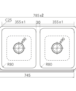 Chậu rửa Cata CB 2 - 5 Chậu rửa Cata CB 2