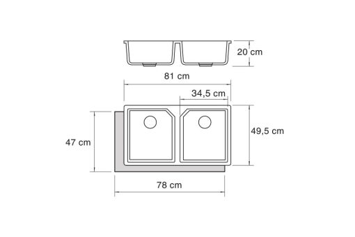 Chậu rửa Cata FRS-2 SV