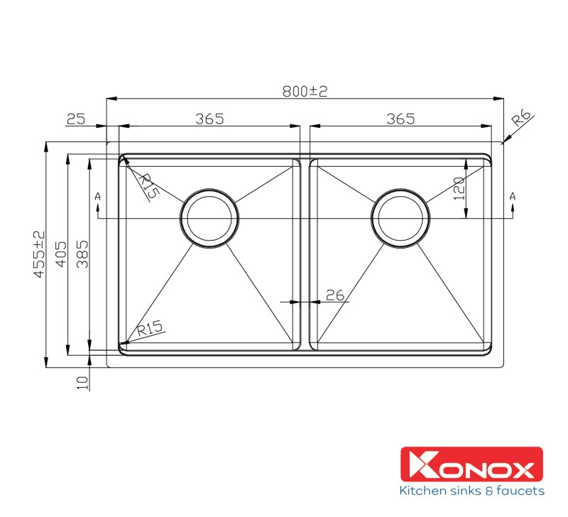 Chậu rửa bát KONOX KN8046DUB