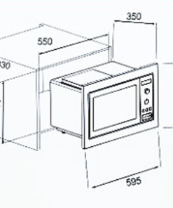Lò vi sóng âm tủ có nướng Capri CR-D25ESL-S - 4 LÒ VI SÓNG ÂM TỦ CÓ NƯỚNG CAPRI CR-D25ESL-S