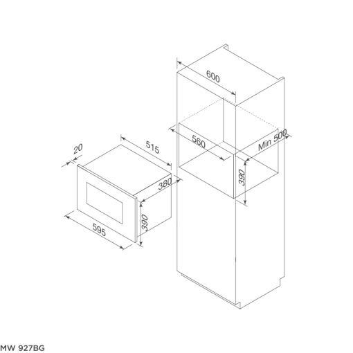 LÒ VI SÓNG ÂM TỦ MALLOCA MW 927BG