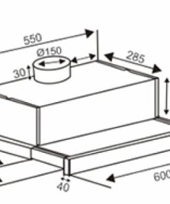 Máy hút mùi âm tủ Capri CR-602G - 4 MÁY HÚT MÙI ÂM TỦ CAPRI CR-602G