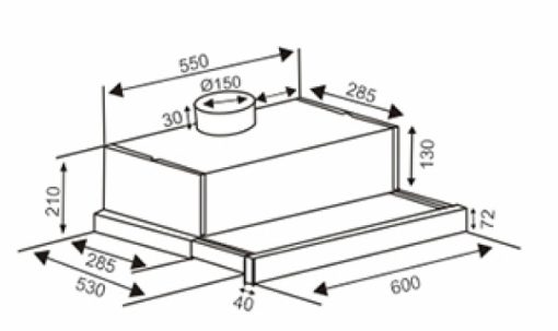 MÁY HÚT MÙI ÂM TỦ CAPRI CR-602G