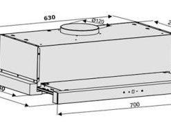 MÁY HÚT MÙI ÂM TỦ DMESTIK ES3071 DMK MÀU ĐEN