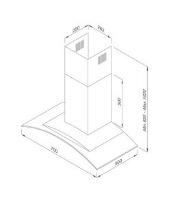 Máy hút mùi áp tường Malloca Gama K3155-7 - 5 MÁY HÚT MÙI ÁP TƯỜNG MALLOCA GAMA K3155.7