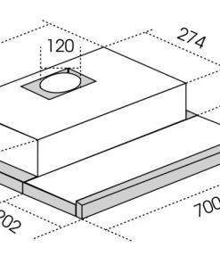 MÁY HÚT MÙI DMESTIK ES3071 DMK MÀU BẠC
