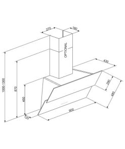 MÁY HÚT MÙI GẮN TƯỜNG 90 CM DOLCE STIL NOVO MÀU HOÀN THIỆN ĐEN VÀ ĐỒNG SMEG KSVV90NRA 536 84 459 - 4 MÁY HÚT MÙI GẮN TƯỜNG 90 CM DOLCE STIL NOVO MÀU HOÀN THIỆN ĐEN VÀ ĐỒNG SMEG KSVV90NRA 536 84 459