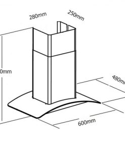 MÁY HÚT MÙI HIỆN ĐẠI KÍNH CONG CAPRI CR-600H
