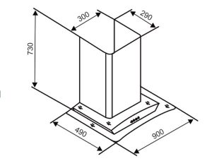 MÁY HÚT MÙI HIỆN ĐẠI KÍNH CONG CAPRI CR-888H