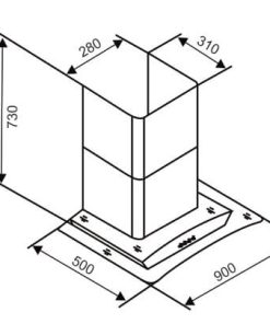 Máy hút mùi hiện đại kính cong Capri CR-901H - 4 MÁY HÚT MÙI HIỆN ĐẠI KÍNH CONG CAPRI CR-901H