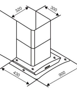 MÁY HÚT MÙI HIỆN ĐẠI KÍNH CONG CAPRI CR-988H