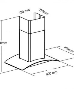 Máy hút mùi hiện đại kính vát Capri CR-678H - 5 MÁY HÚT MÙI HIỆN ĐẠI KÍNH VÁT CAPRI CR-678H