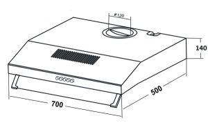 MÁY HÚT MÙI KAFF KF-8730B