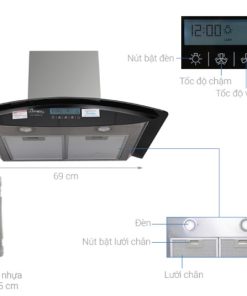 MÁY HÚT MÙI KÍNH CONG CAO CẤP SUNHOUSE APEX APB6680 70C