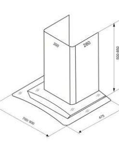 MÁY HÚT MÙI KÍNH CONG CAO CẤP SUNHOUSE SHB6626