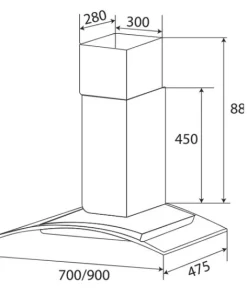 MÁY HÚT MÙI KÍNH CONG KAFF KF-GB705