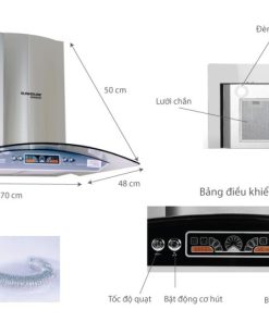 MÁY HÚT MÙI KÍNH CONG SUNHOUSE MAMA MM6716 70 - 5 MÁY HÚT MÙI KÍNH CONG SUNHOUSE MAMA MM6716 70