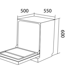 Máy rửa bát độc lập Dmestik ES08 01 - 5 MÁY RỬA BÁT ĐỘC LẬP DMESTIK ES08 01