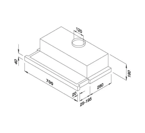 Máy Hút Mùi Âm Tủ Malloca K1507