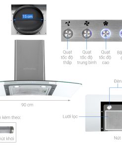 Máy hút mùi Kocher K-228T-90