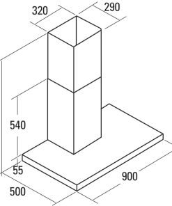 Máy hút mùi áp tường Cata SYGMA 900 - 5 Máy hút mùi áp tường Cata SYGMA 900