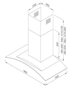 Máy hút mùi áp tường Malloca Gama K3155-9 - 5 Máy hút mùi áp tường Malloca Gama K3155-9