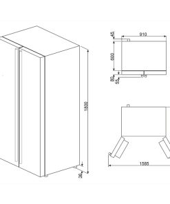 TỦ LẠNH SIDE BY SIDE ĐỘC LẬP THÉP KHÔNG GỈ SMEG SBS660X 535 14 998
