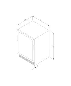 Tủ rượu độc lập hoặc âm tủ Malloca MWC-46BG - 18 TỦ RƯỢU ĐỘC LẬP HOẶC ÂM TỦ MALLOCA MWC-46BG