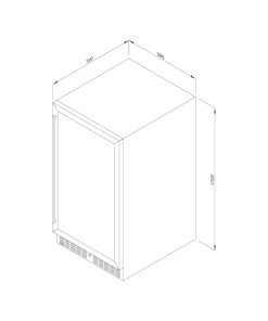 TỦ RƯỢU ĐỨNG ĐỘC LẬP HOẶC ÂM TỦ MALLOCA MWC-180BG