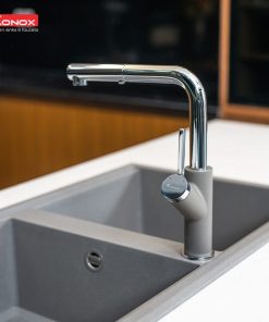 VÒI RỬA BÁT RÚT DÂY KONOX ARTAN GREY - 20 VÒI RỬA BÁT RÚT DÂY KONOX ARTAN GREY