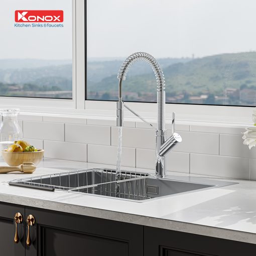 VÒI RỬA BÁT RÚT DÂY KONOX GUSTA