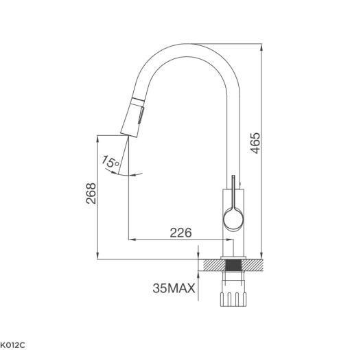 VÒI RỬA CHÉN MALLOCA K012C