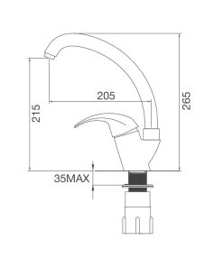 VÒI RỬA CHÉN MALLOCA K121N - VÒI MẠ CHROME