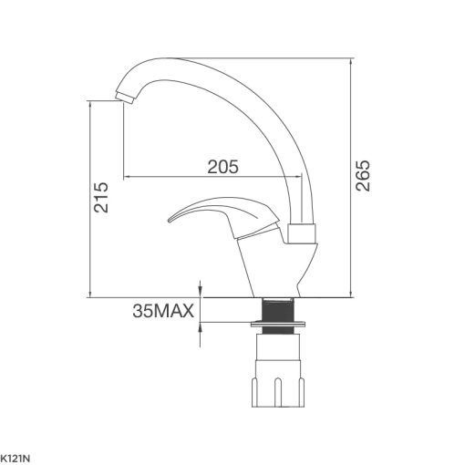 VÒI RỬA CHÉN MALLOCA K121N - VÒI MẠ CHROME