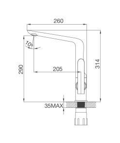 VÒI RỬA CHÉN MALLOCA K275C - VÒI MẠ CHROME