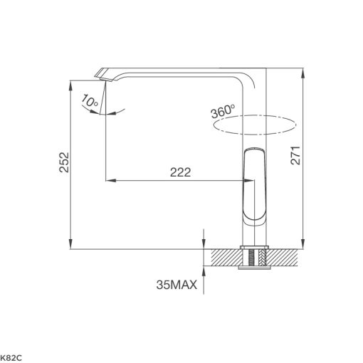VÒI RỬA CHÉN MALLOCA K82C - VÒI MẠ CHROME